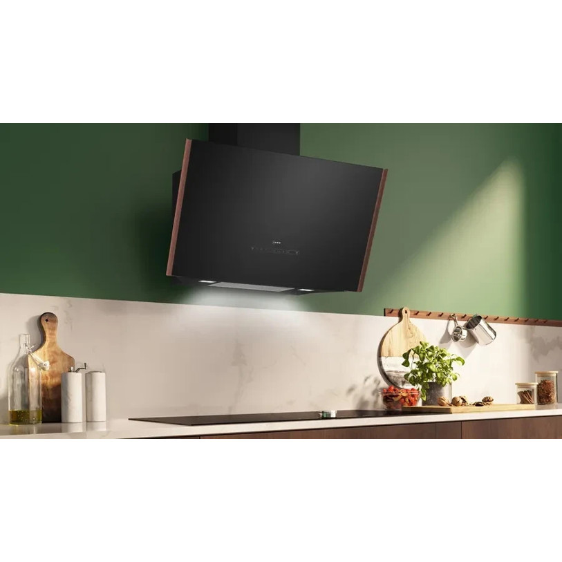 Neff - D98IPT2Y5 - Wandhaube schwarz, WLAN, Sprachsteuerung, 1007 m³/h, 89 cm