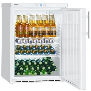 NordCap - FKUv 1610 - Getränkekühlschrank, freistehend, Glastür, weiß
