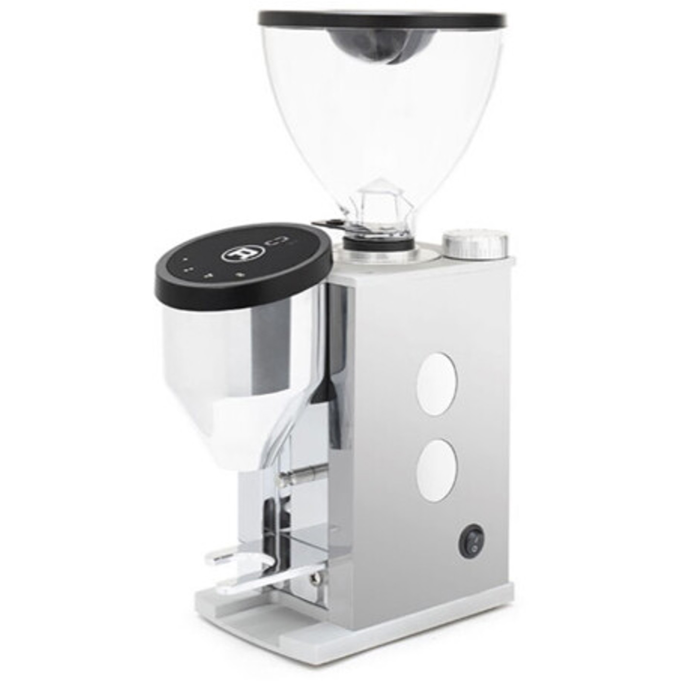 Rocket Espresso - Faustino 3.1 - Elektrische Kaffeemühle mit Scheibenmahlwerk - Chrom/Weiß