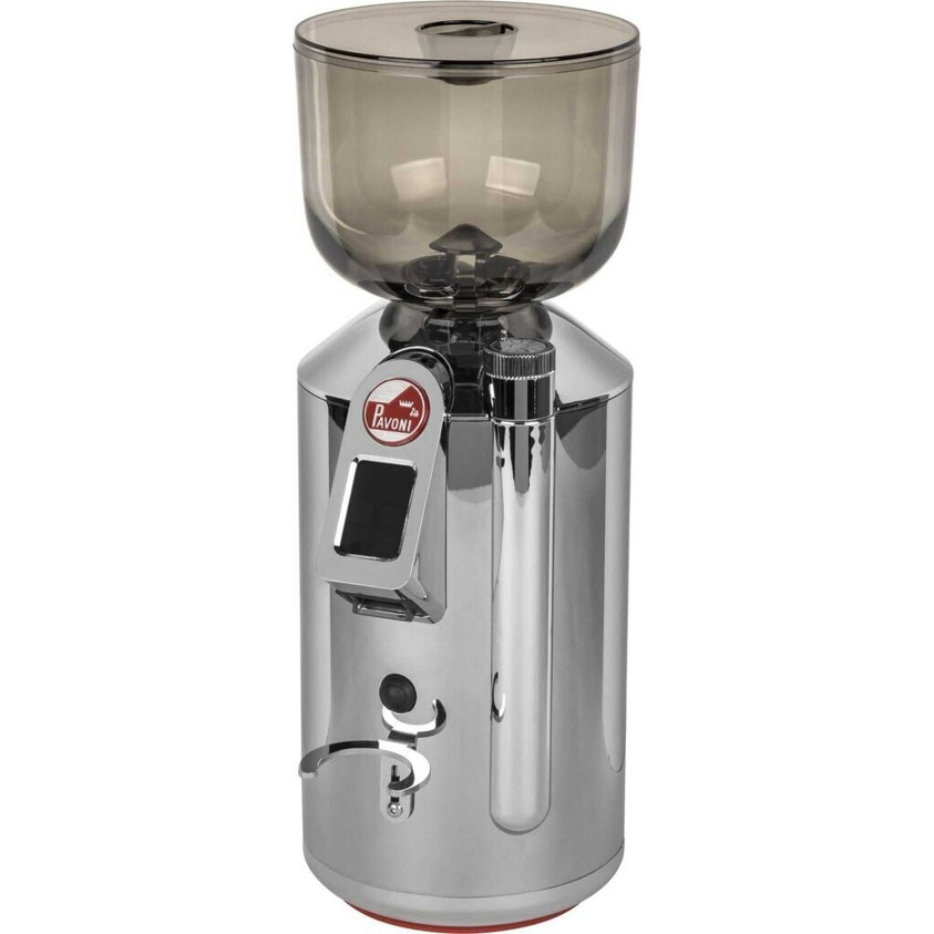 La Pavoni - Cilindro - LPGGRI01EU - Elektrische Kaffeemühle - Silber, Stahlmahlwerk, 310 W, 600 g Bohnenbehälter, Display