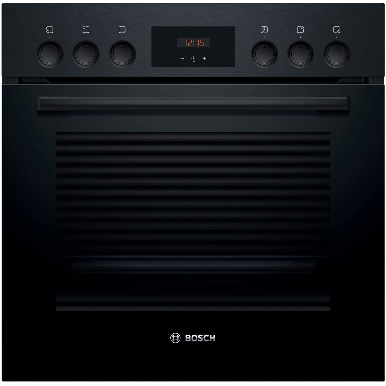Bosch - HND211LB2 Elektroherd mit Ceranfeld, 4 Kochzonen, 66L, Kindersicherung, Edelstahl-/schwarzer Rahmen