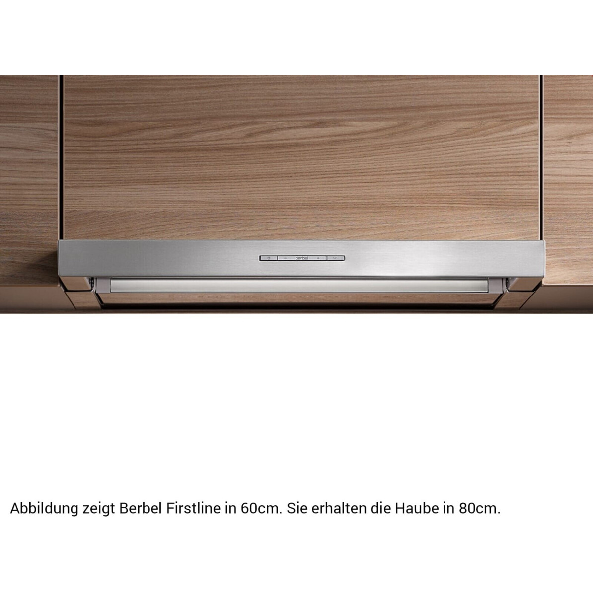 Berbel - Unterbauhaube - BEH 80 FL - 1070089 - Edelstahl - 3stufig - Unterbau - 85,6cm Breite - LED-Beleuchtung - 46 dB max. Lüfterleistung