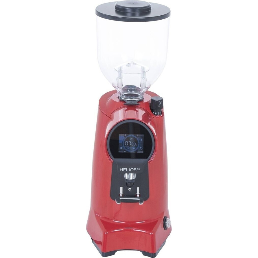 Eureka - Helios 65 - Kaffeemühle rot - Scheibenmahlwerk - 1.200g Bohnenbehälter