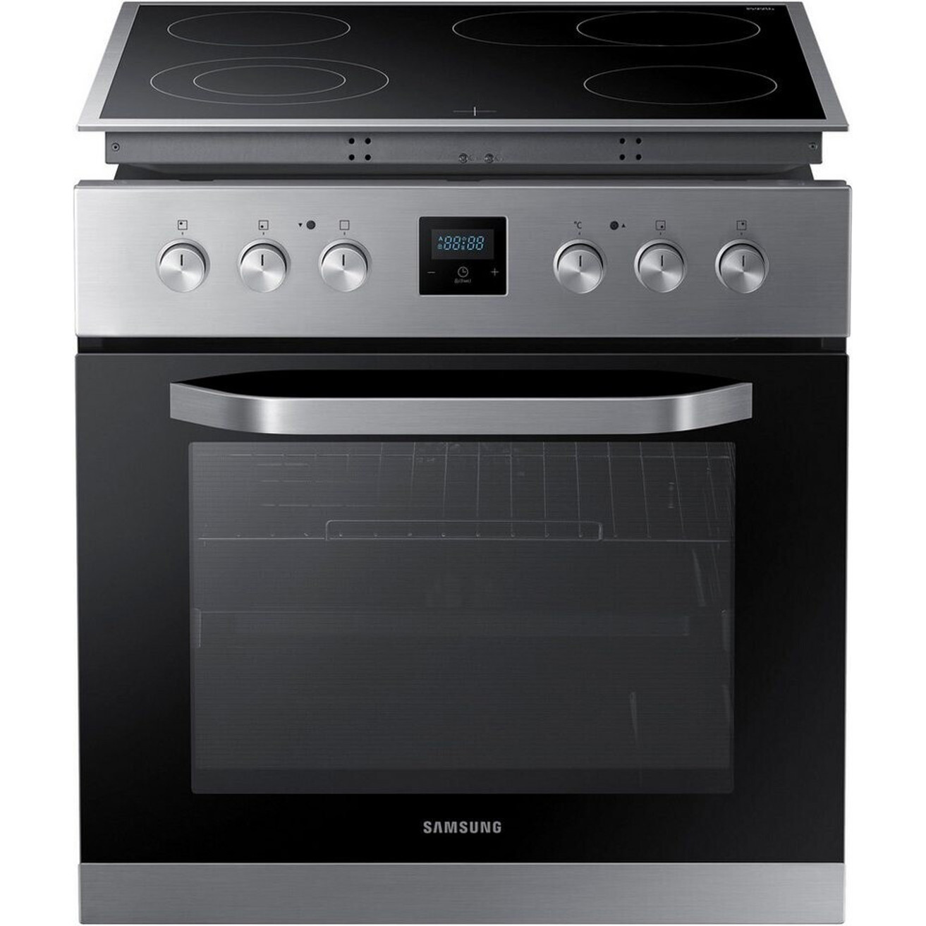 Samsung F-NB69R2300RS/EG - Elektroherd-Set mit Cerankochfeld, 69l, silber