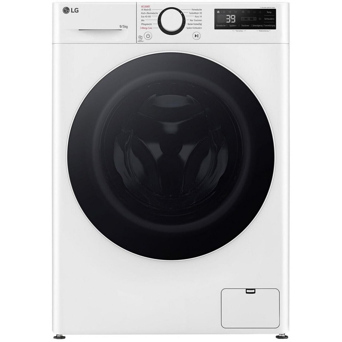 LG V5WD95SLIM Waschtrockner - 9 kg Waschen, 5 kg Trocknen, weiß, Inverter-Motor, Dampf-Funktion, WLAN