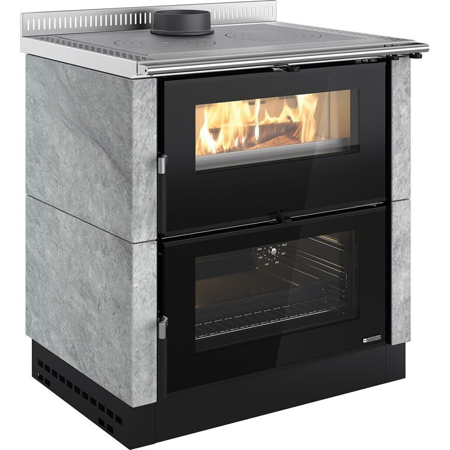 La Nordica - Verona XXL - Holzherd Petra - 7 kW Heizleistung, 200 m³ Raumheizvermögen, 68 L Backofen