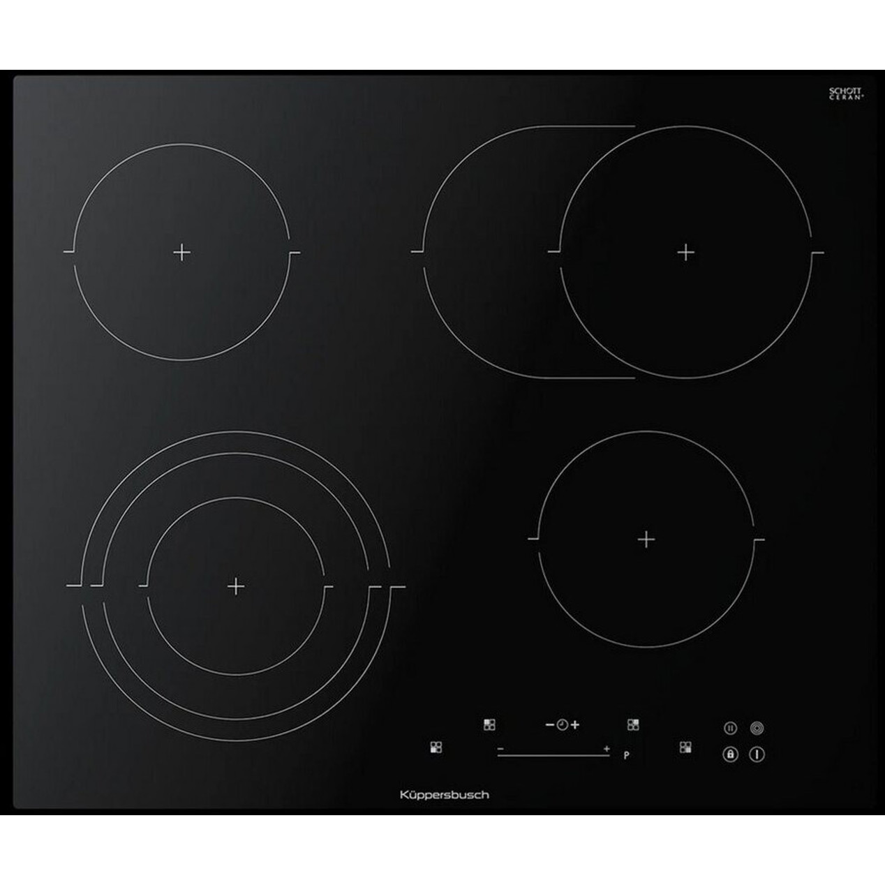 Küppersbusch - Elektrokochfeld - KE6350.0SR - 60 cm, 4 Kochzonen, Touch-Control, schwarz