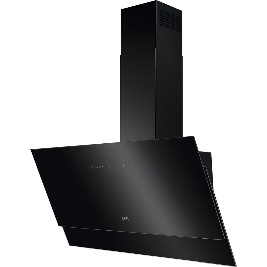 AEG Wandhaube DVE5971HB - schwarz - Touch-Control - LED-Beleuchtung - 400 m³/h - 89,8 cm Breite