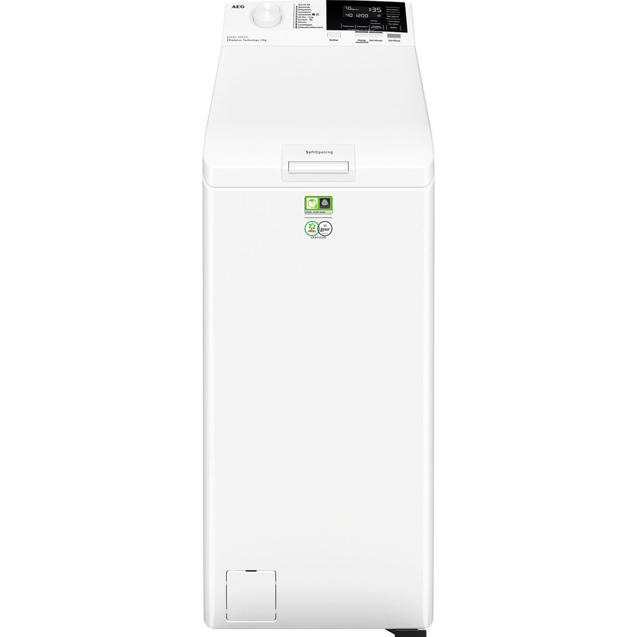 AEG - Waschmaschine LTR6A60370 - Toplader mit 7 kg Füllmenge in weiß, Inverter-Motor, ProSense, AquaStop