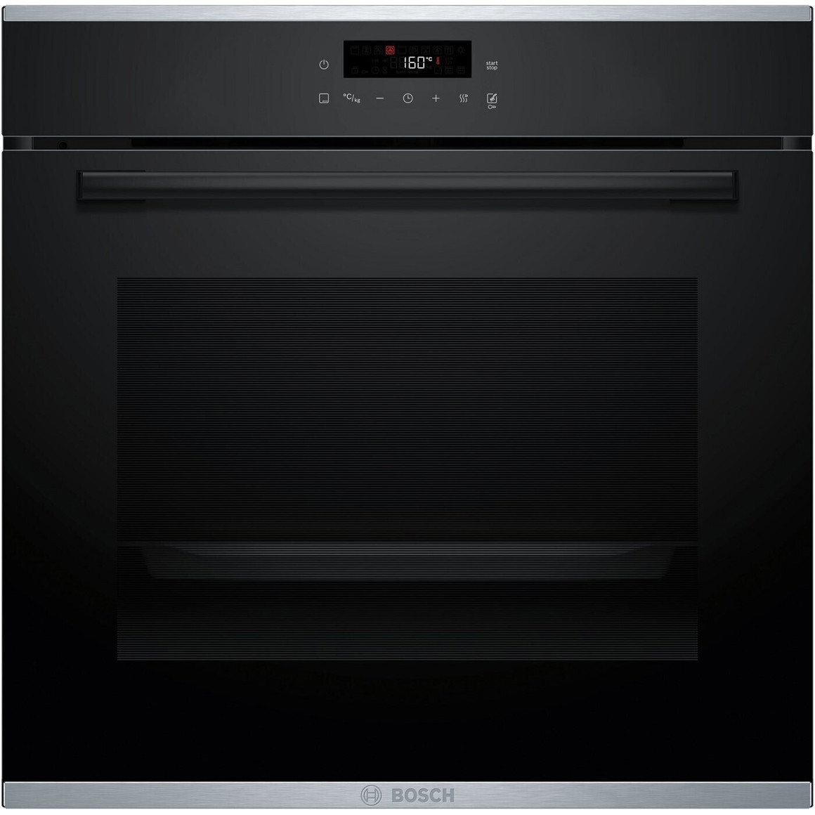 Bosch HBA272BB3 Serie 4 Einbaubackofen schwarz (71 L, 10 Programme, Pyrolyse, Hydrolyse)